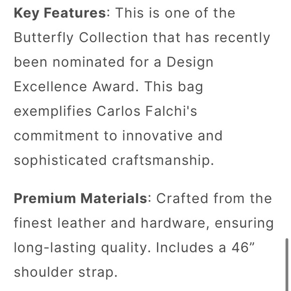 Carlos Falchi Tan Medium Butterfly Bag with Crystal Strap - Picture 14 of 14